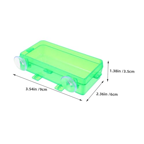 Abaodam Escape Prevention Reptile Feeder Bowl Multi-Function Food and Water Bowl Gecko Tank Accessory Chameleon and Bearded Dragon Feeder Easy to Clean and Detachable Design - color: Light Green, size: 9.00X6.00X3.50CM