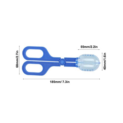 Reptile Poop Bucket Convenient Reptile Feeder Multifunction Tweezers Catcher Clear Valves Safe for (Blue)