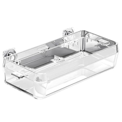 FRCOLOR Reptile Feeder Anti-Escape Feeding Box with Suction Cup Large Reptile Food and Water Bowl for Lizard and Small Pets Terrarium Use