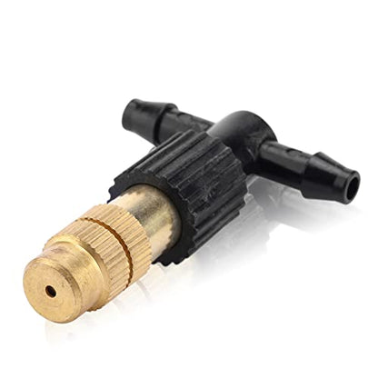 40Pcs Three-Way Atomizing Nozzle Micro Spray Drip Irrigation Mister Emitter | Adjustable Sprinkler Drip Irrigation Mister Kit with Drip Irrigation Connector for 1/4 inch Drip Irrigation Tubing - color: 40pcs