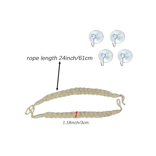 2 Pcs Hermit Crab Sturdy Twine Ladder, Hermit Crab Vine Climbing Toys, Reptile Tank Terrarium Accessories for Hermit Crab Geckos Snakes Lizards Geckos Tree Frogs