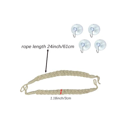 2 Pcs Hermit Crab Sturdy Twine Ladder, Hermit Crab Vine Climbing Toys, Reptile Tank Terrarium Accessories for Hermit Crab Geckos Snakes Lizards Geckos Tree Frogs