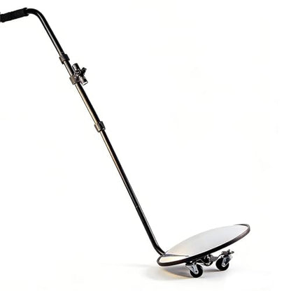 Under Vehicle Inspection Mirror with Light, Under Car Mirror 12 Inch Adjustable Angle Telescoping Handle Magnifying Vehicle Security Tool, Portable Convex Search Mirror with Carry Bag