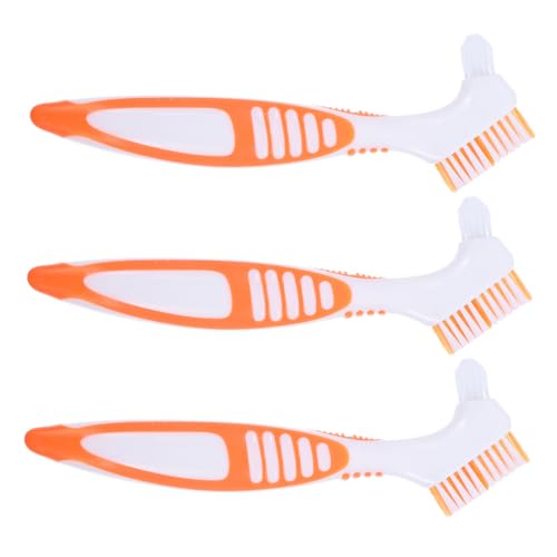 BESPORTBLE 3pcs Turtle Shell Cleaning Brush Flexible Mud Cleaner for Tortoise and Aquatic Tanks Ergonomic Design for Shell and Cleaning and Convenient Use - color: Orange