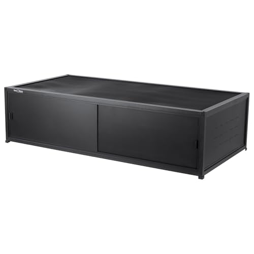 Reptile Terrarium Cabinet 48''x24''x24'' Large PVC Reptile Enclosure 120 Gallons with 12'' Height for Bearded Dragon Gecko Lizard Snake, Wide Breeding Vivarium Area with Sliding Doors Lock - size: 48"x24"x24" + 48"x24"x12"