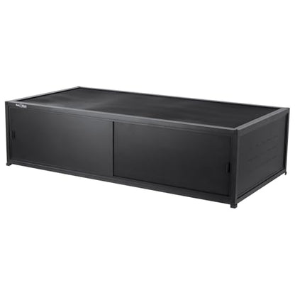 Reptile Terrarium Cabinet 48''x24''x24'' Large PVC Reptile Enclosure 120 Gallons with 12'' Height for Bearded Dragon Gecko Lizard Snake, Wide Breeding Vivarium Area with Sliding Doors Lock - size: 48"x24"x24" + 48"x24"x12"