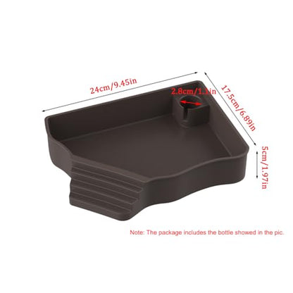 Reptile Water Feeder Automatic Water Dispenser with Ramp Extra Large Reptile Bathing Pool for Gecko, Snake, Turtle, Bearded Dragon, Lizard Bath Aquarium Ornament (with Bottle) - size: with Bottle
