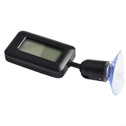 FABULETTA Fahrenheit Dual Scale Thermometer, 360 Degree Rotating Hygrometer, Suction Cup Reptile Thermometer(Black) - color: Black