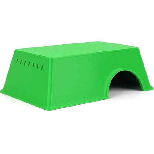 Snake Hide, Leopard Gecko Tank Accessories for Reptile Ball Python Crested Gecko Lizard Bearded Dragon - GreenHideL - color: Green, size: Large