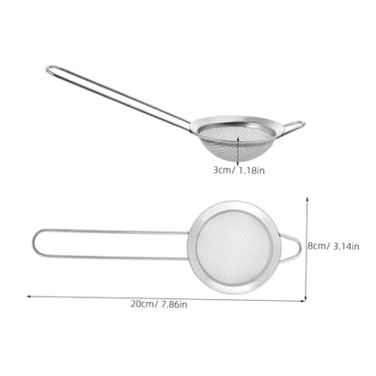 Yardwe 2PCS Stainless Steel Reptile Sand Shovel Fine Mesh Sieve Lizard Tortoise Litter Cleaner for Sand Substrate and Terrarium Use