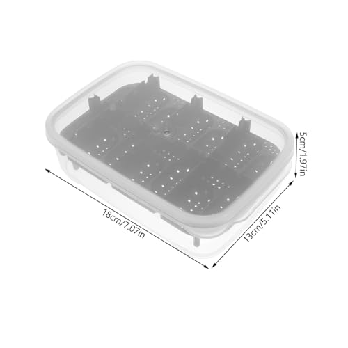 SUPVOX Professional Egg Incubator for Snakes Geckos and Lizards 1-Grid Reptile Breeding Box for Turtles and Other Reptiles Hatching Container for PET Care - color: Black