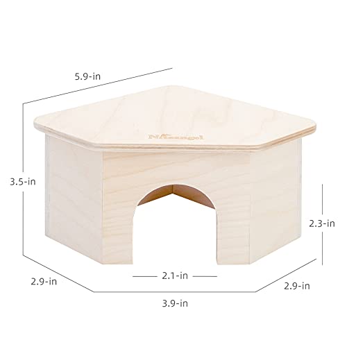 Niteangel Birch Chamber-Maze Hamster Hideout - Small Pets Woodland House Habitats Decor for Hamster Mice Gerbils Mouse