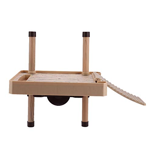 Aquarium Floating Island Basking Platform, Reptile Climbing Platform, Tortoise Basking Platform with Sloped Ramp for Turtles Frogs Salamanders, Non - Plastic (Medium) - size: Medium