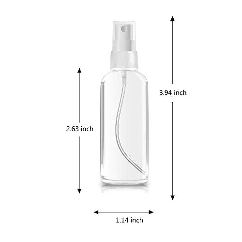 4 Pack Small Spray Bottles 1oz Clear Plastic Empty Refillable Mini Spritzer | Water Essential Oils Perfume Atomizer Spray Bottle, Fine Mist Travel Size Spray Bottles for Face Cleaning Gardening Skin Care - color: 4 Pack, size: 1 Ounce
