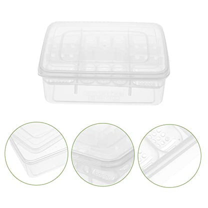 2Pcs Compartment Egg Incubator Tray for Reptile Hatching Reusable Transparent Hatchery Box for Tortoise Lizard and Management and Storage