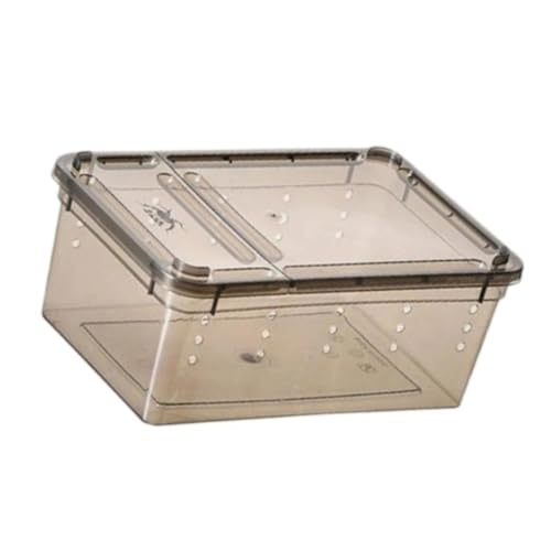 Reptile Habitat Box for Silkworm Breeding and Frog Care, Black