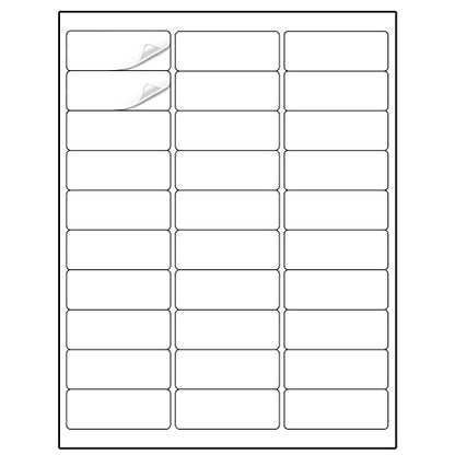 Methdic Address Labels 1" x 2-5/8" 900 Labels Sticker Paper for Laser/Ink Jet Printer Mailing Labels 8.5"×11" White 30 per Sheet - size: Rectangular 1" x 2-5/8", style: 30 Sheets
