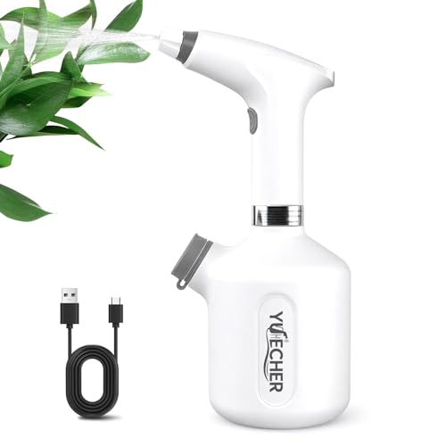Electric Spray Bottle, 0.26 Gallon Battery Powered Plant Mister, 1500mAh USB Rechargeable Automatic Garden Sprayer, Handheld Continuous Water Spray Bottle for Indoor Houseplants, Succulents, Cleaning