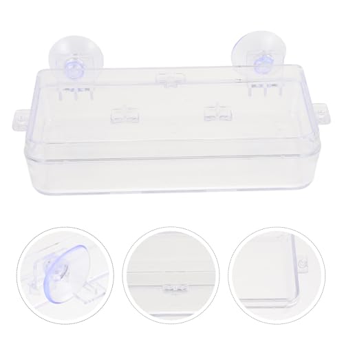 KALLORY Escape-Proof Suction Cup Reptile Feeder Bowl, Anti-Escape Lizard Feeding Basin with Water Dish for Geckos and Small Reptiles in Terrariums