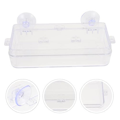 KALLORY Escape-Proof Suction Cup Reptile Feeder Bowl, Anti-Escape Lizard Feeding Basin with Water Dish for Geckos and Small Reptiles in Terrariums