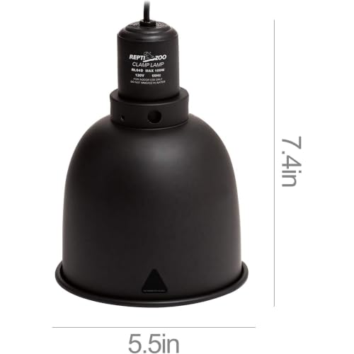 2026 New Reptile Light Fixture 2 Packs 5.5 Inch Deep Dome Lamp Cap, Optical Reflection Cover for Reptile Glass Terrariums