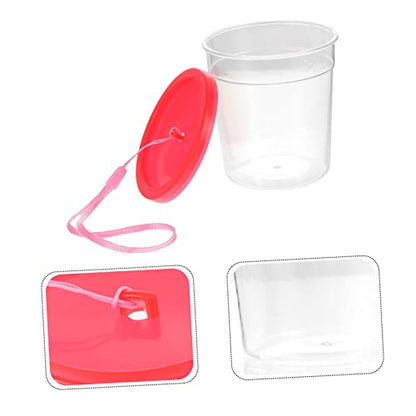 Toddmomy Transparent Reptile Breeding Container for Small Turtles Spiders and Insect Feeding Box with Smooth Surface Lightweight Portable Reptile Raising Cup for Crickets and Random Color