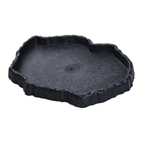 Reptile Water Dish, Reptile Feeding Dish Corner Bowl Breadworm Feeding Food Bowl, Terrarium Decor Bowls for Bearded Dragon Lizard Frog Leopard Gecko Tortoise Hermit Crab Chameleon (Large)