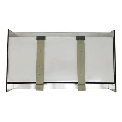 3.0 Wall Mounted Fish Tank Kit with LED Lighting, Built-in Filter System, Modern Space-Saving Design, Complete Accessories Set (View, Black)