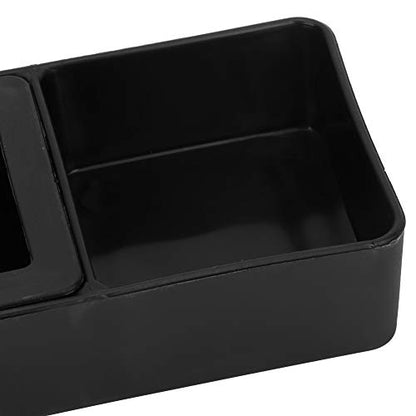 10pcs Reptile Feeder, Mini Double Dish Mealworm Feeder Black Reptile Food and Water Bowl Shelter Hide Bath Toy for Tortoise Gecko Lizard