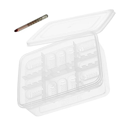 Toyvian 16-Hole Reptile Egg Incubator Lid Professional Hatching Box for Lizards Snakes Reptiles 16-Grid Breeding Case for Hatching Eggs Sturdy