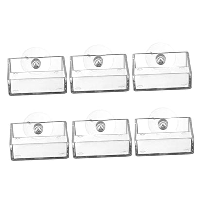 6pcs Shrimp Feeding Dishes Food Trays Cups for Aquatic Supplies and Reptile Feeding Easy to Clean and Install for Fish Tanks and Turtles