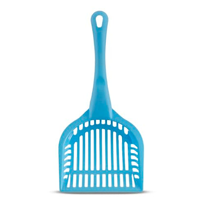 Fresh Step 4-in-1 Deluxe Litter Cleanup Kit - Cat Scoop, Broom, Dust Pan, and Hanging Caddy, Compatible with Standard Plastic Litter Pans and Disposable Litter Boxes, Blue | Includes scoop, broom, dust pan, and hanging caddy, compatible with standard litt