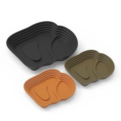 Amphibians Feeding Soaking Pool Multifunctional Reptiles Habitat Water Feeding Bowl Platform with Step Design Reptiles Sunbathing and Station - color: Black, size: Large