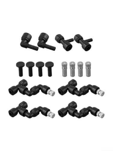 Reptile Misting Nozzles for Mister Systems, 360 Degree Rotation Spray Heads with 1/4 Inch Tubing Connectors, DIY Fogging Kit for Terrarium Greenhouse Garden Humidification