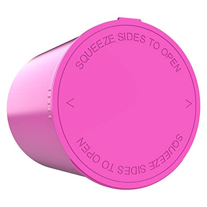 90 Dram CR Plastic Packaging Pop Top Containers - Child Resistant Travel Holder Vial Bottles - 60 qty (Pink) - color: Pink