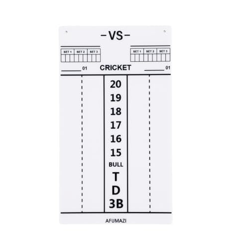 Dry Erase Dart Scoreboard, Dart Score Keeper for Cricket and 01 Games, 13.8x7.9 Inch Dartboard Accessories