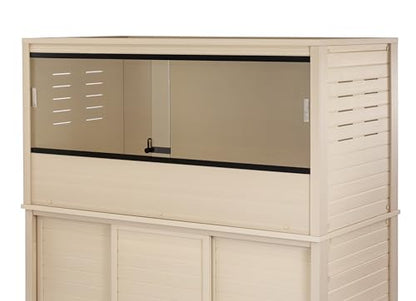 New Age Pet ECOFLEX Large Reptile Enclosure with Matching Cabinet Stand Set in Maple - color: Maple, size: Large