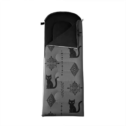 Erosebridal Sugar Skull Sleeping Bags Adults Cold Weather Southwestern Aztec Western Camping Blanket Sleeping Wrap Sleep Bag - color: Black Grey 15