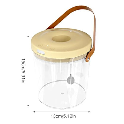Travel Fish Tank with Light Quiet Clear Oxygen Circulation Aquarium | 2000mAh Fish Container for Bait Fishing Kids Indoor Outdoor Sensory Play Reptile