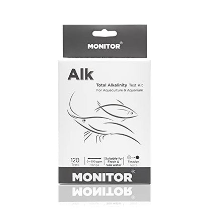 Monitor Alkalinity Test KIT (120 Tests) - Monitor Aquarium and aquaculture Water Quality