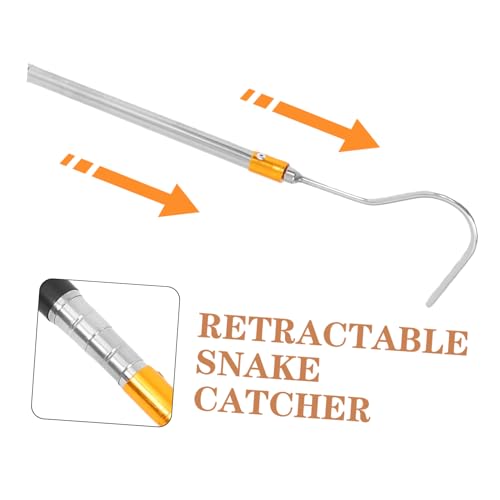 MERRYHAPY Adjustable Snake Catcher Pole Snake Hook Tool Reptile Accessories Catching Stick for Handling Essential Tools