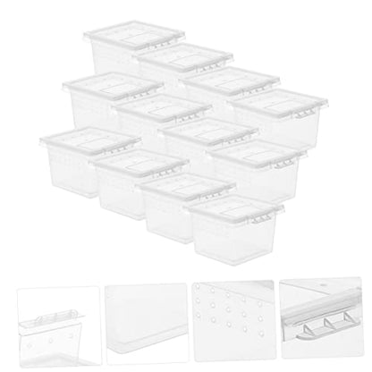Mikikit 20PCS Reptile Breeding Box for Tarantula Lizard Gecko Scorpion and Insect Sturdy Plastic Feeding Container Ventilation for Small Reptiles and Pets