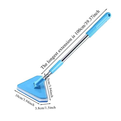 Fish Tank Scrubber - Telescopic Handle Cleaner, Long Reach Algae Scraper for Aquarium Glass, Durable Cleaning Tool for Terrarium Pond and Kitchen Surfaces, Adjustable Handle for Easy Maintenance and D