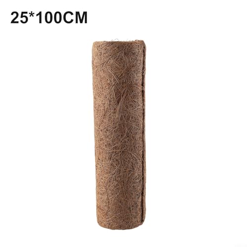 Natural Coconut Palm Mat Liner for Hanging Baskets Planters Terrariums Cuttable Coir Floor Mat Reptile Habitat Garden Decor 20x100cm(25 x 100cm) - size: 25 x 100cm
