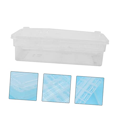 COLLBATH Hatching Reptile Breeding Box Plastic Incubation Container for Geckos Snakes and Lizards Easy to Clean and Transparent Design for Egg