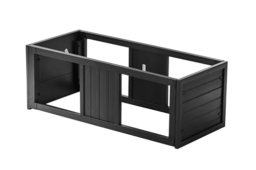 New Age Pet ECOFLEX Two Medium Reptile Enclosures with Matching Stacker Combo Set in Black - color: Black, size: Medium