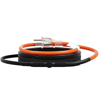 VEVOR Self-Regulating Pipe Heating Cable, 9FT 5W/FT Heat Tape for Pipes Freeze Protection, Water Pipe Heat Cable with Built-in Thermostat Protects PVC Hose, Metal and Plastic Pipe from Freezing - size: 9 Feet