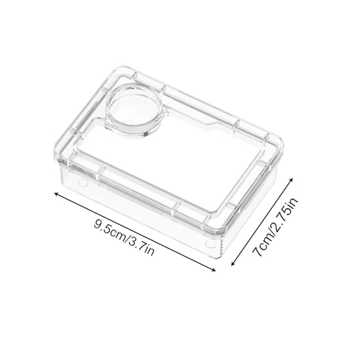 Bearded Dragon Food Bowl Clear Reptile Tank Accessories | Hermit Crab Food Bowl Lizard Feeder for Hermit Crab Frog Spider Chameleon Iguana Lizard Tarantula - color: White