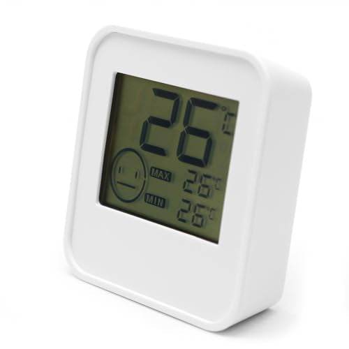 Digital Indoor Thermometer Indoor Hygrometer Room Temperature Monitor Humidity Gauge with Big Screen Stand Wall Hanging Magnet - size: S