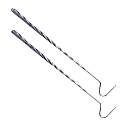 2pcs Retractable Snake Grabbers Sturdy Reptile Hooks for Safe Catching and Handling of Snakes and Reptiles Stainless Steel Construction Long Portable and Lightweight Design
